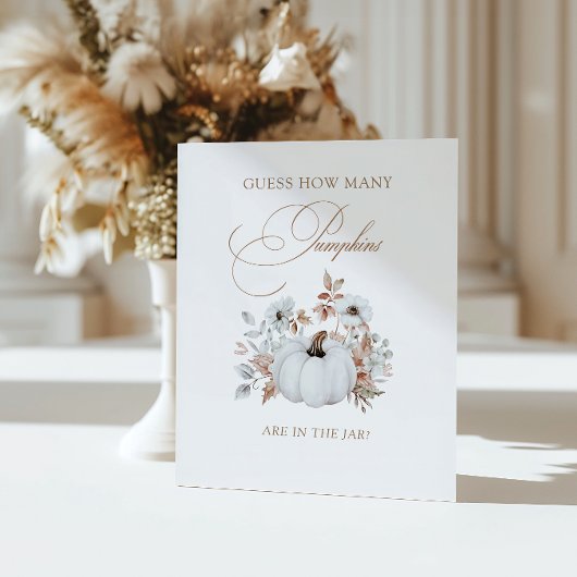 Fall White Pumpkin Ratings Wie viele Kürbis Sockelschild