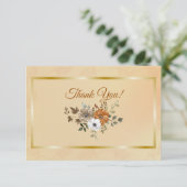 Fall White Pumpkin Roust Hochzeit Danke Karten (Stehend Vorderseite)