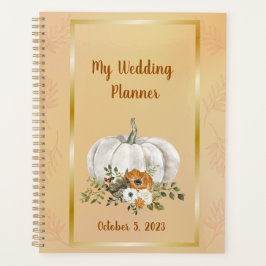 Fall White Pumpkin Wedding Planer