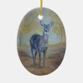 Fall Whitetail Deer Art Ornament (Vorne)