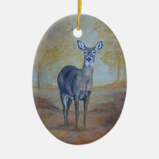 Fall Whitetail Deer Art Ornament (Vorne)