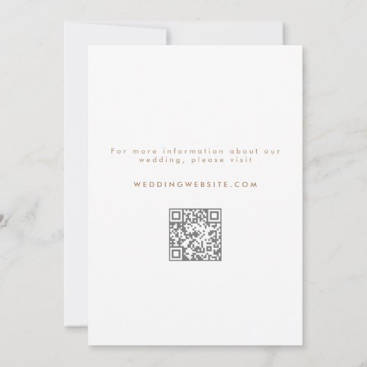Fall Wild Blume Arch Foto QR Code Hochzeit Save The Date (Rückseite)