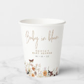 Fall Wild Blume Baby in Bloom Baby Dusche Pappbecher (Rückseite)