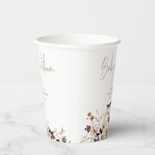 Fall Wild Blume Baby in Bloom Baby Dusche Pappbecher (Rechts)