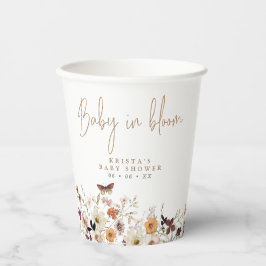 Fall Wild Blume Baby in Bloom Baby Dusche Pappbecher
