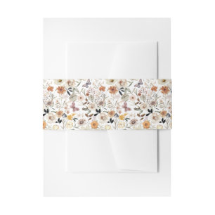 Fall Wild Blume Einladung Hochzeit Einladungsbanderole