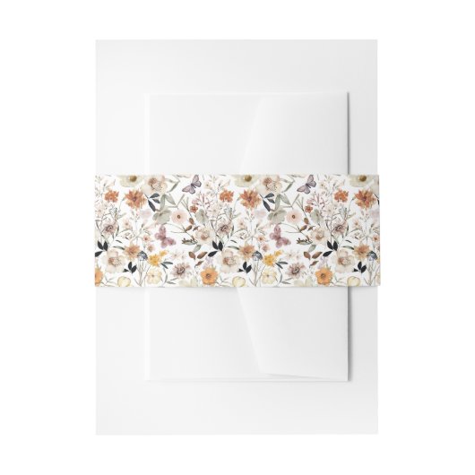 Fall Wild Blume Einladung Hochzeit Einladungsbanderole (Vorderseite Beispiel)