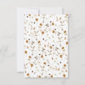 Fall Wildblume Elegantes Brautparty Dankeskarte (Rückseite)