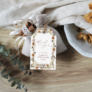 Fall Wildblume Elegantes Brautparty Geschenkanhänger