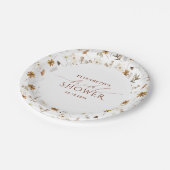 Fall Wildblume Elegantes Brautparty Pappteller (Schrägansicht)