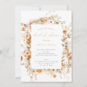 Fall Wildblume Frame Boho Brautparty Einladung (Vorderseite)