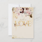 Fall Wildblume Gold Floral Brautparty Dankeskarte (Rückseite)