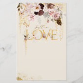 Fall Wildblume Gold Floral Brautparty Game (Rückseite)