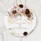 Fall Wildblume Gold Floral Brautparty Geschenkanhänger (Vorderseite)