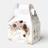 Fall Wildblume Gold Floral Brautparty Geschenkschachtel (Rückseite)