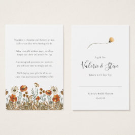 Fall Wildblume Kein Wrap Duschgeschenk-Tag