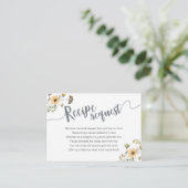 Fall Wildblume Mason Jar Rezept Anfrage Begleitkarte (Stehend Vorderseite)