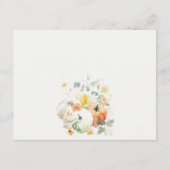 Fall Wildblume Pumpkin Wasserfarbe Hochzeitdetails Begleitkarte (Rückseite)