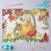 Fall Wildblume Pumpkins Rustikale Holzdekoupage Seidenpapier (Basteln)