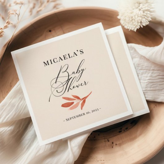 Fall Wildblume Wasserfarbe Kinderdusche Napkins Serviette