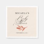 Fall Wildblume Wasserfarbe Kinderdusche Napkins Serviette (Vorderseite)