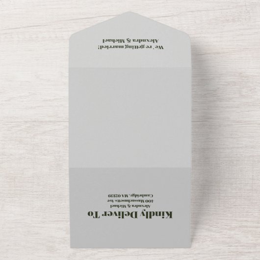 Fall Wildblumen Blumenhochzeit All In One Einladung (Außenbereich)