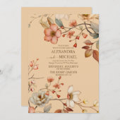 Fall Wildblumen Blumenhochzeit Einladung (Vorne/Hinten)
