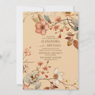 Fall Wildblumen Blumenhochzeit Einladung