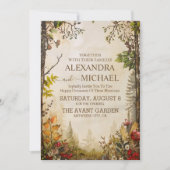 Fall Wildblumen Blumenhochzeit Einladung (Vorderseite)