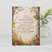 Fall Wildblumen Blumenhochzeit Einladung (Stehend Vorderseite)