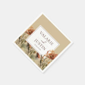 Fall Wildblumen Blumenhochzeit Napkins Serviette (Ecke)