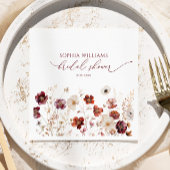 Fall Wildblumen Brautparty Napkins Serviette