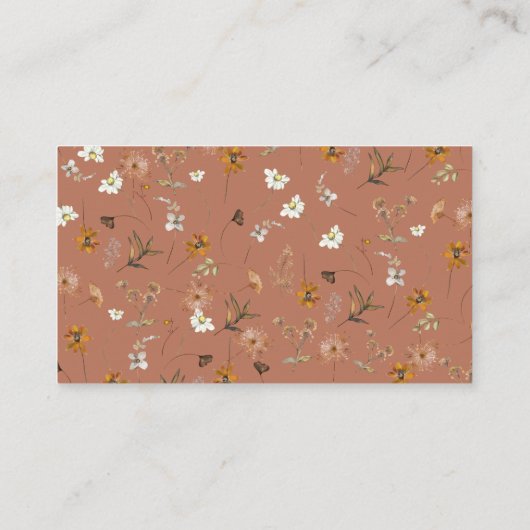 Fall Wildblumen Brautparty Rezept Anfrage Begleitkarte (Rückseite)