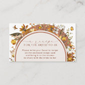 Fall Wildblumen Brautparty Rezept Anfrage Begleitkarte (Vorderseite)