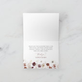 Fall-Wildblumen dank Karte (Innenseite)