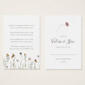 Fall-Wildblumen Kein Wrap-Duschgeschenk-Tag (Vorne & Hinten)