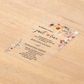 Fall Wildblumen Nichts Extravagant nur Liebe Elopt Acryleinladungen (Ablage )