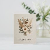 Fall Wildblumen Texturpapier dank Karte (Stehend Vorderseite)