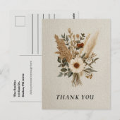 Fall Wildblumen Texturpapier dank Karte (Vorne/Hinten)