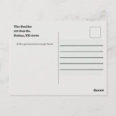 Fall Wildblumen Texturpapier dank Karte (Rückseite)