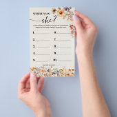 Fall Wildblumen Wo war die Bridge Shower Game Card Flyer (Handgriff)