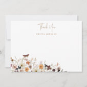 Fall Wilde Blume Babydusche Dankeskarte (Vorderseite)