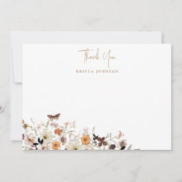 Fall Wilde Blume Babydusche Dankeskarte