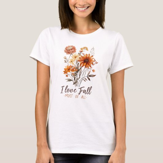 Fall Wilde Blume T-Shirt (Vorderseite)