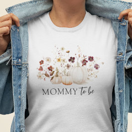 Fall Wildflower Baby Shower Mommy To Be Tri-Blend Shirt