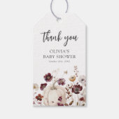 Fall Wildflower Baby Shower Thank You Geschenkanhänger (Vorderseite)