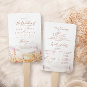 Fall Wildflower Mountain Rustic Wedding Programs Fächer