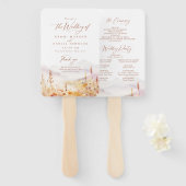 Fall Wildflower Mountain Rustic Wedding Programs Fächer (Vorne und Hinten)