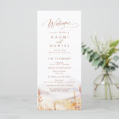Fall Wildflower Mountain Rustic Wedding Programs Menükarte (Stehend Vorderseite)