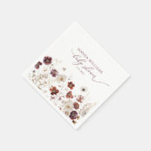 Fall Wildflowers Baby Shower Napkins Serviette (Ecke)